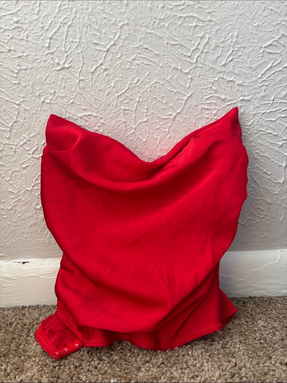 Vibrant Red Strapless Corset Top